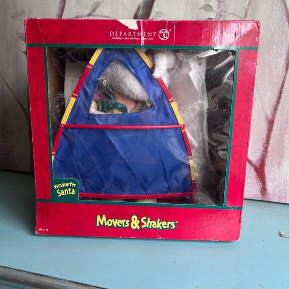 NWT Department 56 Tropical Wind Surfer Santa 14" Christmas Animated Vintage - Picture 2 of 16